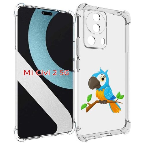 Чехол MyPads попугайчик детский для Xiaomi Civi 2 задняя-панель-накладка-бампер чехол mypads панды детский для xiaomi civi 2 задняя панель накладка бампер