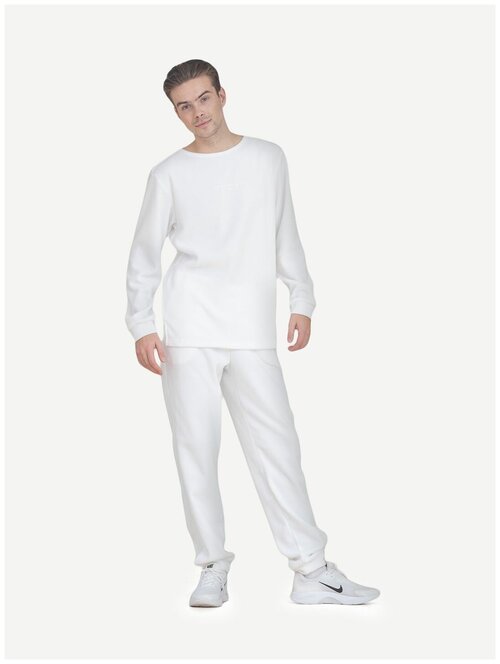 Белый флисовый костюм «просто» мужской, размер M (46)