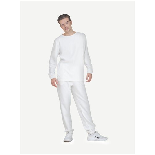 фото Белый флисовый костюм «просто» мужской, размер xl (50) кофтёныши