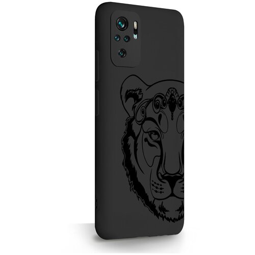 Черный силиконовый чехол для Xiaomi Redmi Note 10S Львица для Сяоми Рэдми Ноут 10с черный силиконовый чехол для xiaomi redmi note 10s медведь для сяоми рэдми ноут 10с