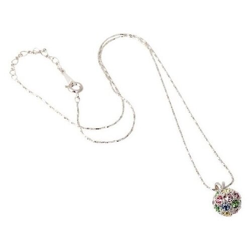 Подвеска в форме шарика со стразами на цепочке