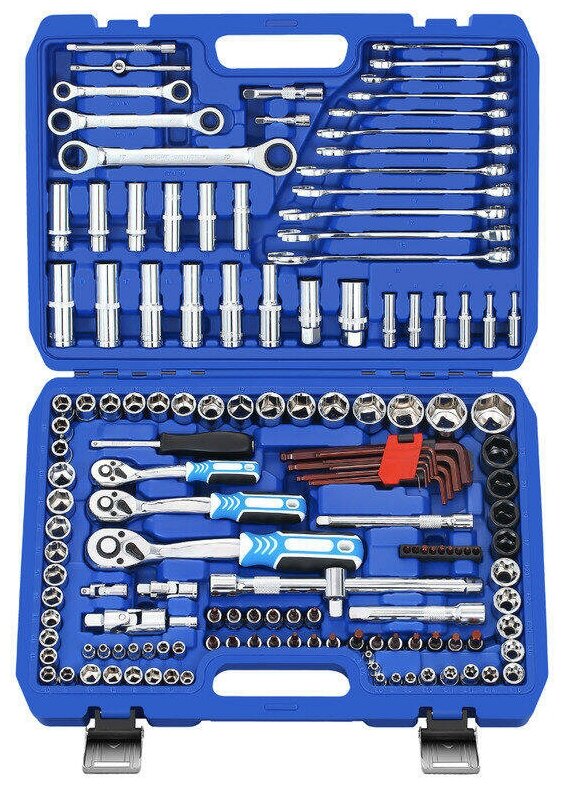 Набор инструментов для автомобиля набор ключей для автомобиля 150 предметов трещотки имбусовые ключи торцевые головки гаечные ключи