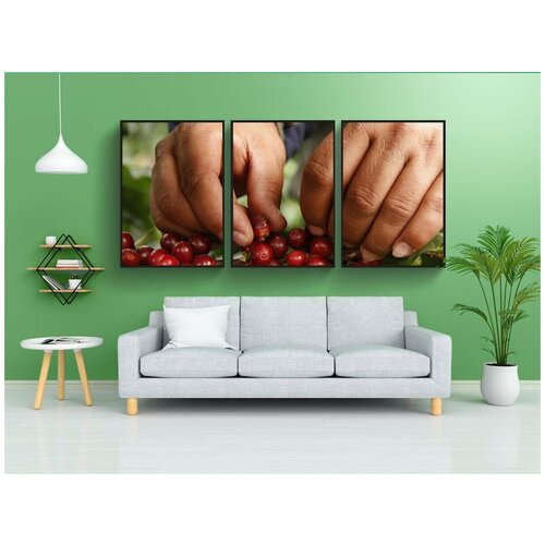 фото Набор модулных постеров для интерьера "кофе, напиток, кофеин" 60x90 см. в тубусе, без рамки lotsprints