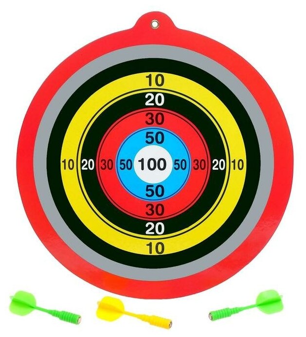 Дартс "Сто очков", с магнитными дротиками микс