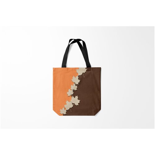 фото Сумка-шоппер / 40х40 см / популярные иллюстрации / текстуры осенние листья burnettie