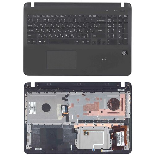 Клавиатура для ноутбука Sony Vaio SVF15A1S9RB. RU3 черная топ-панель c подсветкой