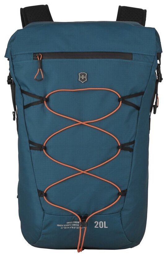 Рюкзак VICTORINOX Altmont Active L.W. Rolltop Backpack, бирюзовый, 100% нейлон, 30x19x46 см, 20 л, 606901