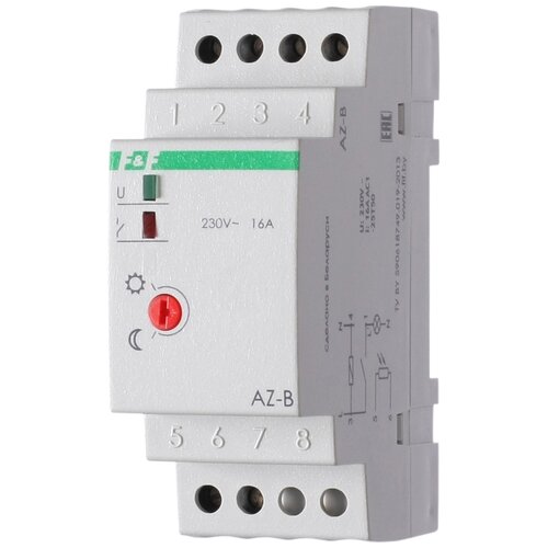 Фотореле AZ-B (выносной герметичный фотодатчик IP65 монтаж на DIN-рейке 2 модуля 230В 16А 1НО IP20)(аналог ФР-7Е) F &F EA01.001.009
