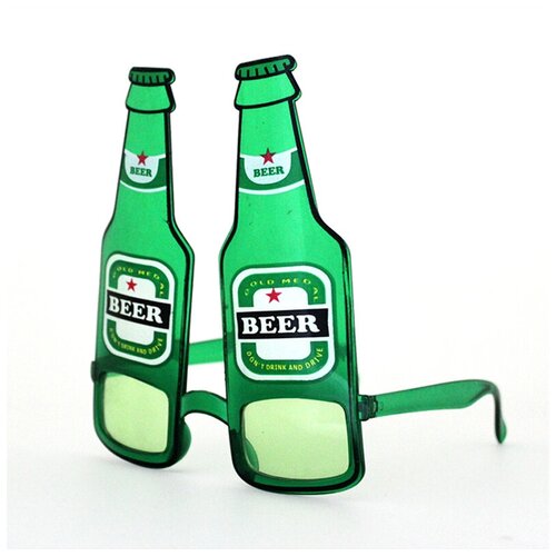 фото Карнавальные очки "пивные бутылки", 14х16 см, 1шт в упаковке веселуха