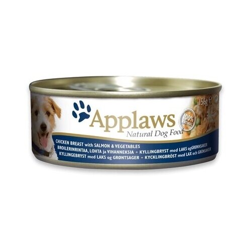 Applaws консервы Консервы для собак с курицей, лососем и овощами (Applaws Dog Tin Chicken with Salmon, Veg) 3034CE-A | Applaws Dog 156g Tin Chicken with Salmon, Veg, 0,156 кг (10 шт)