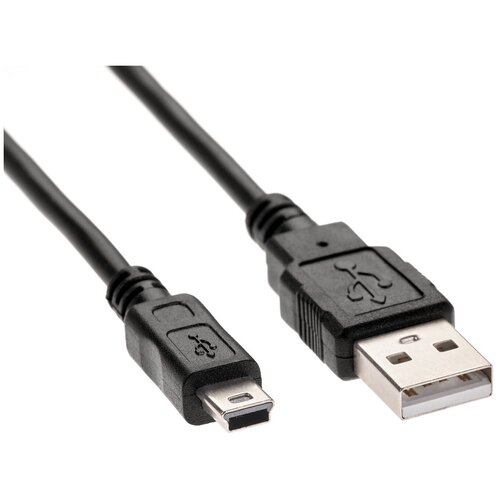 Кабель Cantell USB 2.0 - Mini USB-B для зарядки и передачи данных, 3м, с фильтром, черный