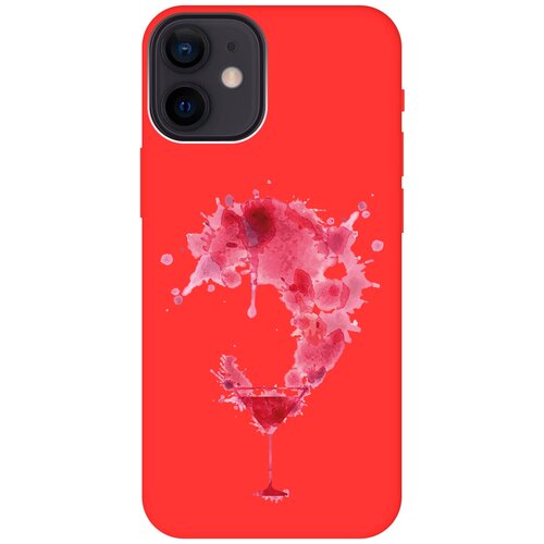 Силиконовый чехол на Apple iPhone 12 Mini / Эпл Айфон 12 мини с рисунком Cocktail Splash Soft Touch красный силиконовый чехол на apple iphone 12 12 pro эпл айфон 12 12 про с рисунком cocktail splash soft touch красный