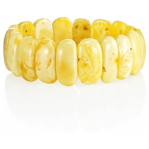 фото Amberholl эффектный браслет из натурального балтийского янтаря молочного оттенка