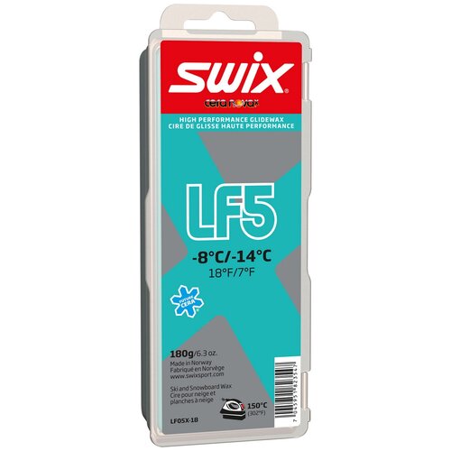 фото Парафин swix turquoise -8c / -14c низкофторовый, lf05x-18, бирюзовый, 180 г