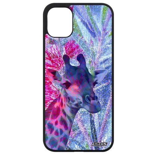 фото Защитный чехол на телефон // apple iphone 11 // "жираф" дизайн giraffe, utaupia, фуксия