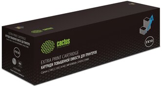 Картридж Cactus CS-FX10-MPS FX-10X черный, для CANON L100/L120/4140/MF4380dn/D420/D480, ресурс до 3000 страниц