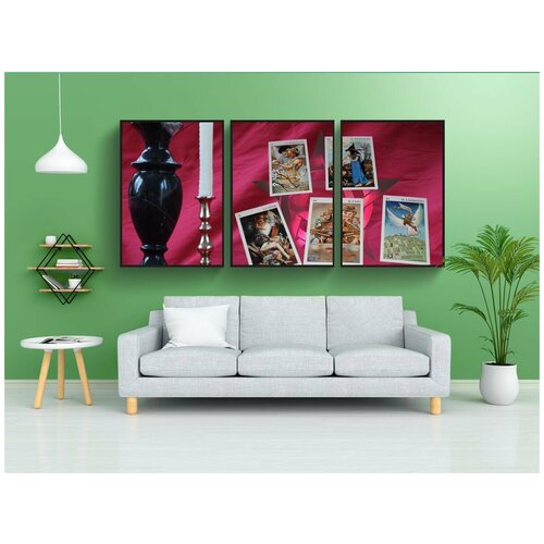 фото Набор модулных постеров для интерьера "таро, карты, урна" 60x90 см. в тубусе, без рамки lotsprints