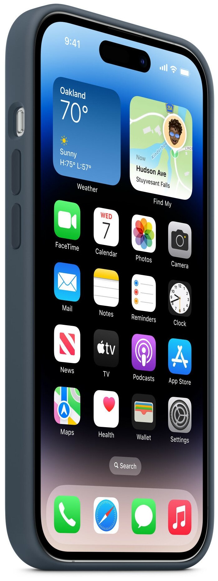 Чехол Apple iPhone 14 Pro Silicone Case with MagSafe синий шторм (Storm Blue) - фотография № 2