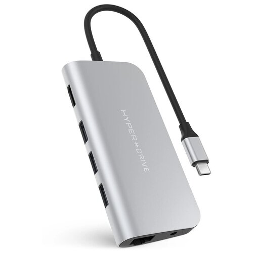 Концентратор HyperDrive HD30F-SILVER POWER 9 in 1 Hub для USB-C iPadMacBook ProMacBook Air и других устройств с портом USB-C Порты HDMI 4K30Hz 3 540900₽