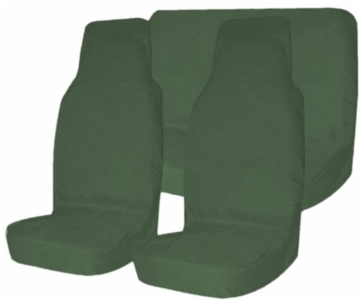 фото Комплект грязезащитных чехлов на передние и заднее сиденья (3 шт, оксфорд 210, чёрный мешок для хранения), Tplus