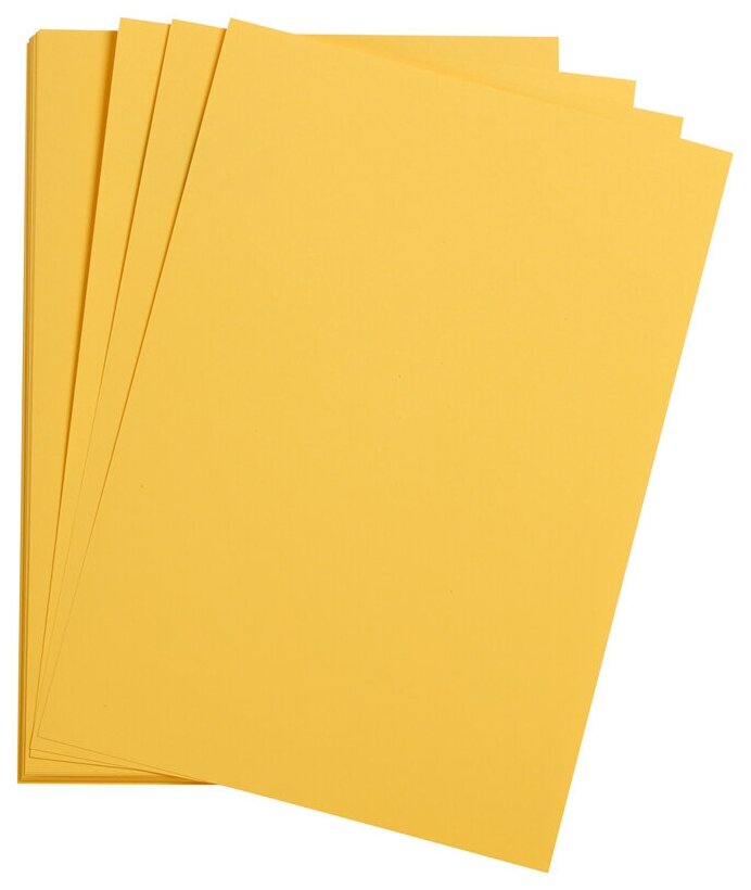 Цветная бумага Clairefontaine 500х650 мм, "Etival color", 24 л, 160г/м2, лютик, легкое зерно, хлопок (93771C)