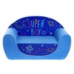 Мягкая игрушка-диван Super boy, не раскладной, цвет синий - изображение