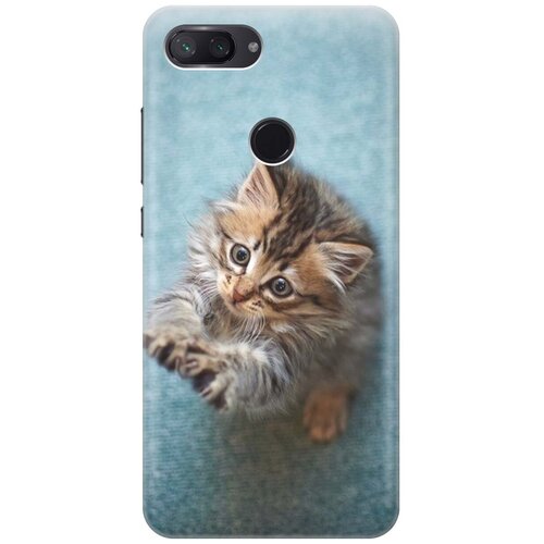 фото Re:pa накладка transparent для xiaomi mi 8 lite с принтом "котёнок на голубом"