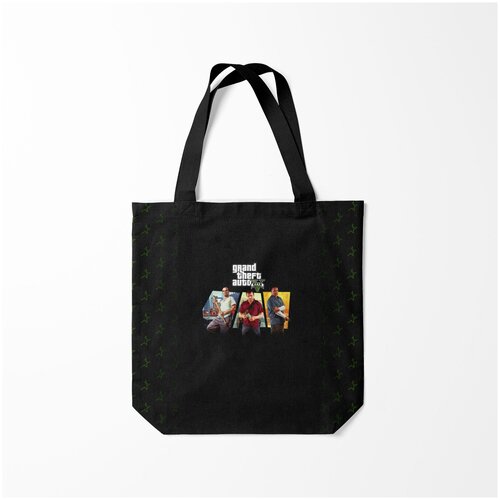 фото Сумка-шоппер / 40х40 см / геймерам / gta grand theft auto v персонажи burnettie
