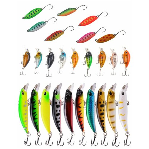 Блесна форелевая. Воблер форелевый. Набор 26 предметов. Lucky Fish