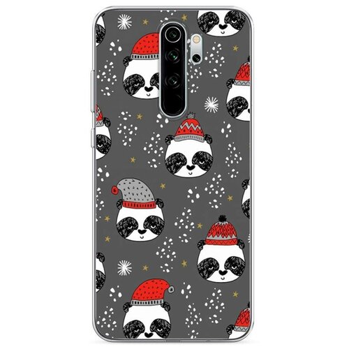 фото Силиконовый чехол "праздничные панды" на xiaomi redmi note 8 pro / сяоми редми нот 8 про case place