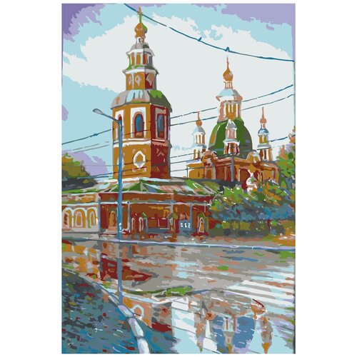 Церковь на углу Раскраска картина по номерам на холсте церковь у озера раскраска картина по номерам на холсте