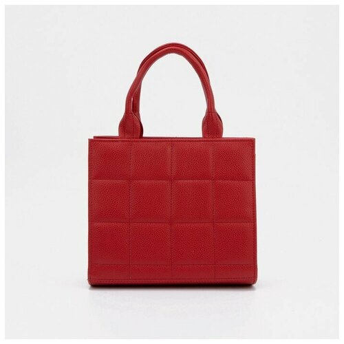 фото Тоут, отдел на молнии, наружный карман, длинный ремень, цвет красный textura