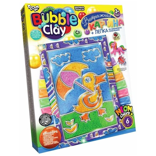 фото Набор креативного творчества «витражная картина» серии «bubble clay», утенок данко-тойс bbc-02-03 danko toys