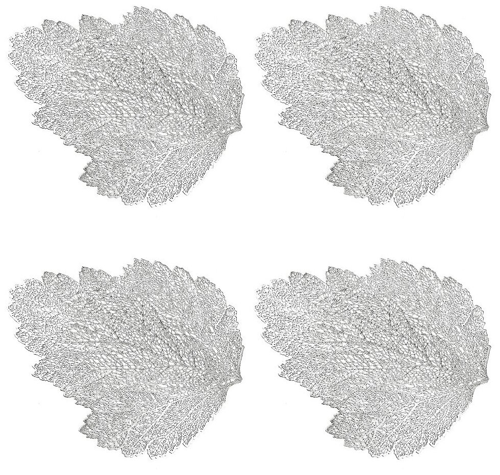 Набор салфеток на стол 4 шт "Серебряный листок", 46х36см Nouvelle, 9903070-Н4