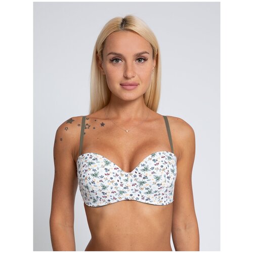 Бюстгальтер с чашками бандо Lunarable серый размер 80B 899₽