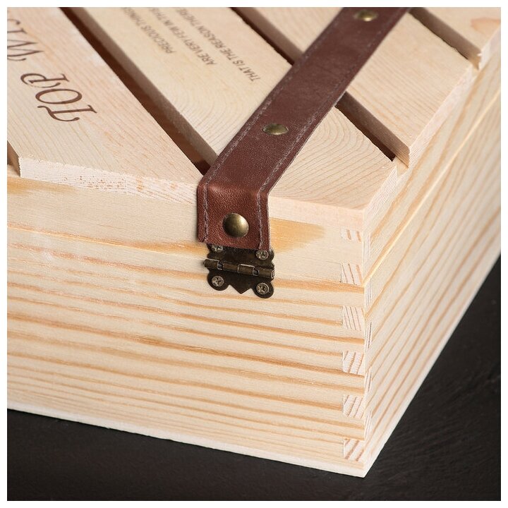 Ящик для хранения вина "Мускаде", 35х20 см, на 2 бутылки 4279250 - фотография № 5