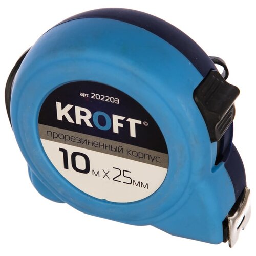 Измерительная рулетка KROFT 202203, 25 мм х10 м измерительная рулетка практик 61286 25 мм х10 м
