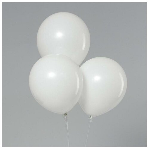 фото Шар латексный 12", пастель, набор 100 шт, цвет белый 4986521 leti