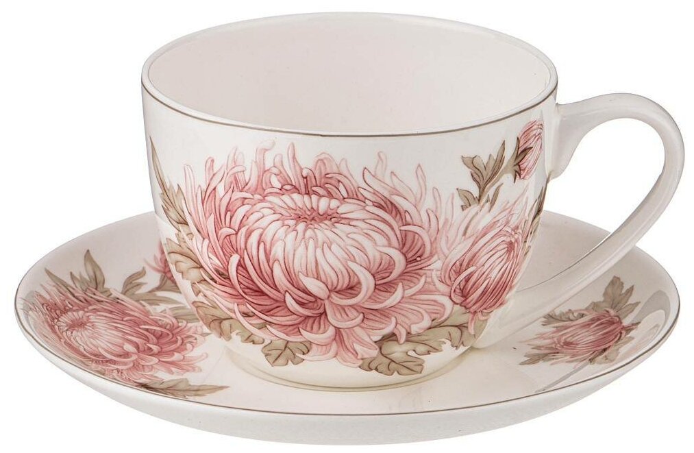 фото Чайная пара Lefard Лефард Астра 2пр. 330мл (415-2160), фарфор, чашка с блюдцем в подарочной упаковке