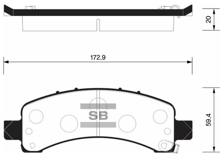 Колодки дисковые задние для chevrolet tahoe 95 /suburban 00 /avalanche 02 Sangsin SP1558