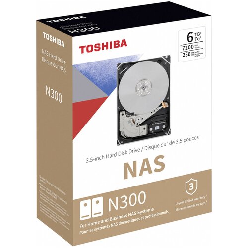 Жесткий диск TOSHIBA HDWG440EZSTA SU N300 High-Reliability Hard Drive 4TB 35 7200RPM 256MB SATA-III RTL 1453200₽