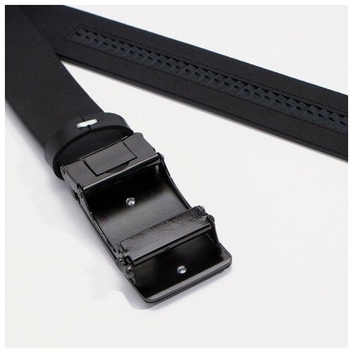 фото Ремень ширина 3 5 см автомат цвет чёрный lavanda