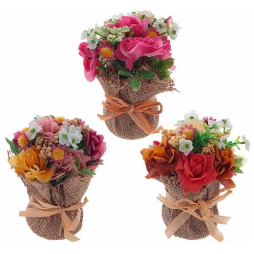 фото Цветочная композиция, l12 w12 h15 см, (3 вида - не набор) ksm-756399 yandex market