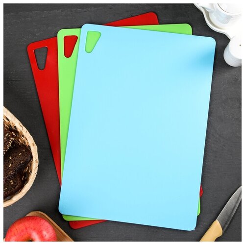 фото Набор разделочных досок гибких handy, 34×24 см, 3 шт, цвет микс mikimarket