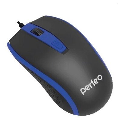 Мышь PERFEO PROFIL USB чёрный/синий (PF_4930)