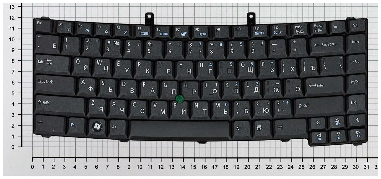 Клавиатура для ноутбука Acer TravelMate 6490 русская черная с Point Stick