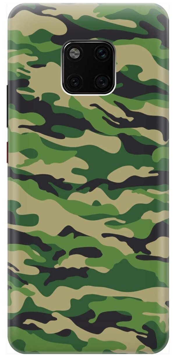 GOSSO Ультратонкий силиконовый чехол-накладка для Huawei Mate 20 Pro с принтом "Темно-зеленое хаки"