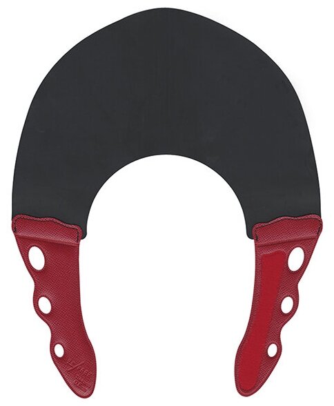 Воротник для стрижки и окрашивания Y.s.park Nf06-Bl/Red, чёрный с красным, из каучука, 0.6 мм