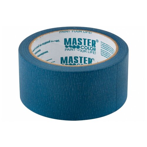 Малярная бумажная лента MASTER COLOR синяя, термостойкость до 100C, 48 мм х 25 м 30-6114