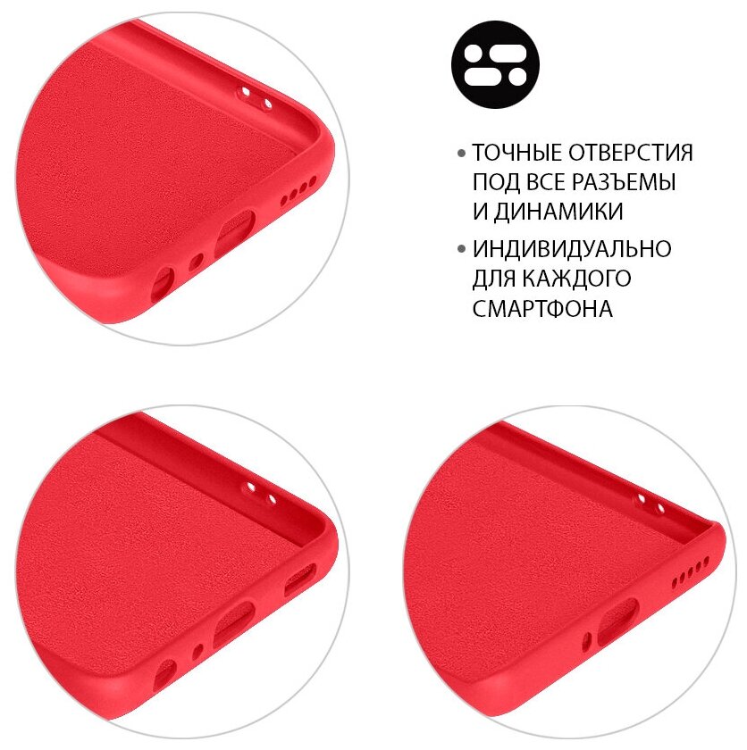 Чехол DF для Huawei Nova 8i / Honor 50 Lite с микрофиброй Silicone Blue hwOriginal-24 - фото №6